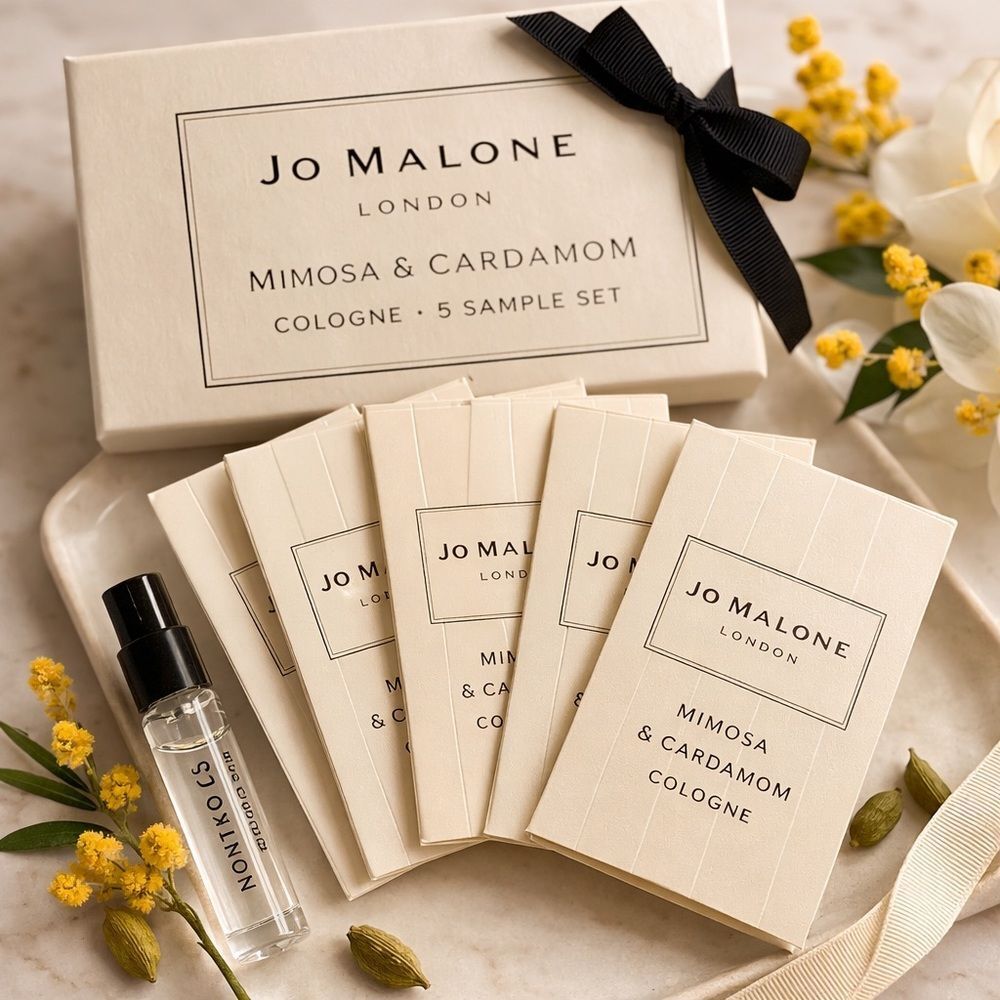 Jo Malone Mimosa & Cardamom Cologne Discovery Set | 5 Luxury Perfume Samples NEW